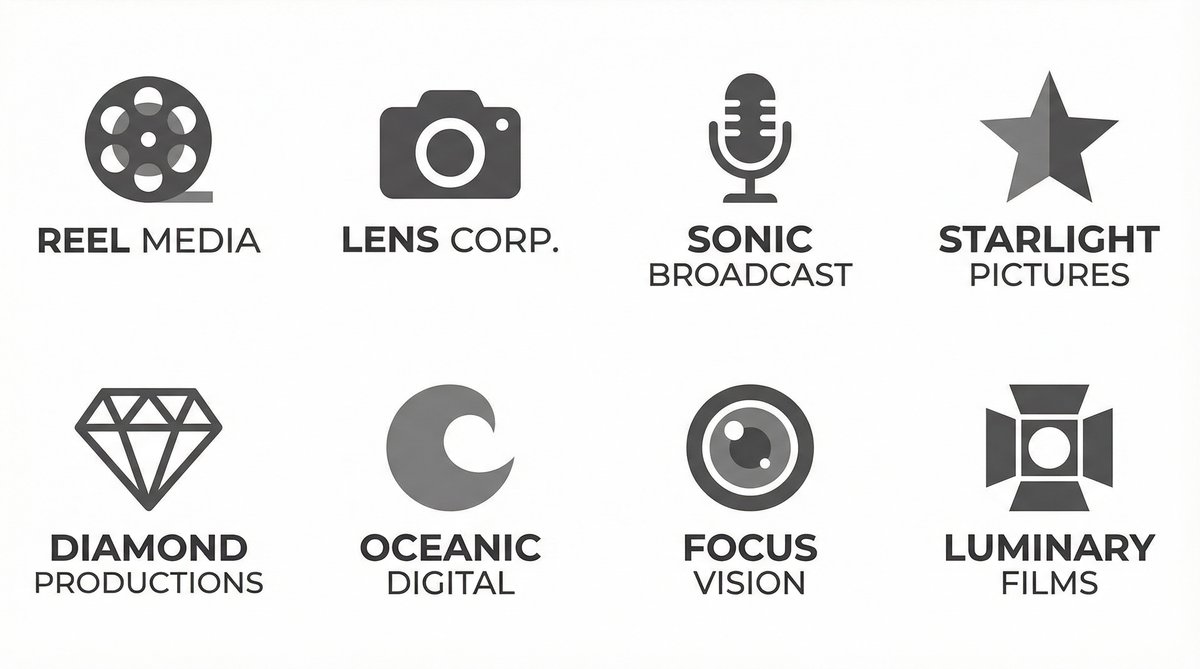 黑料合作影视品牌Logo墙